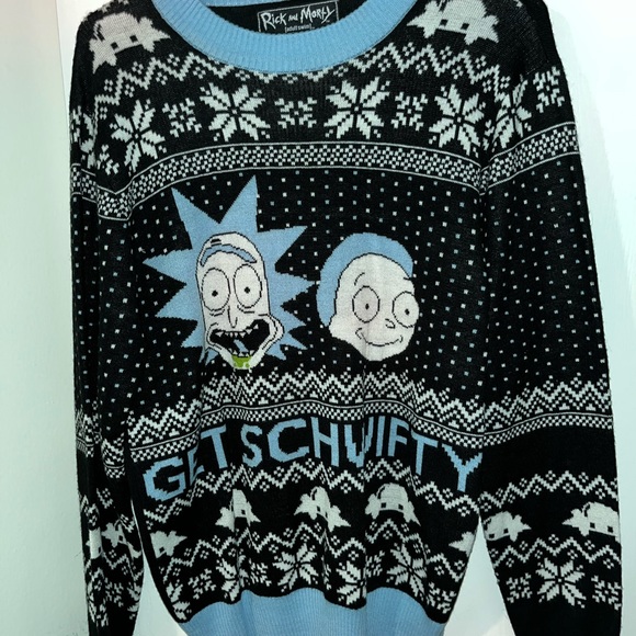 adult swim Sweaters - Rick and Morty Christmas Sweater